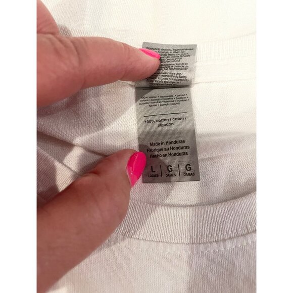 Patriotic Red White Blue Sunflower Tractor Supply Cotton T-shirt Sz L - Picture 9 of 9